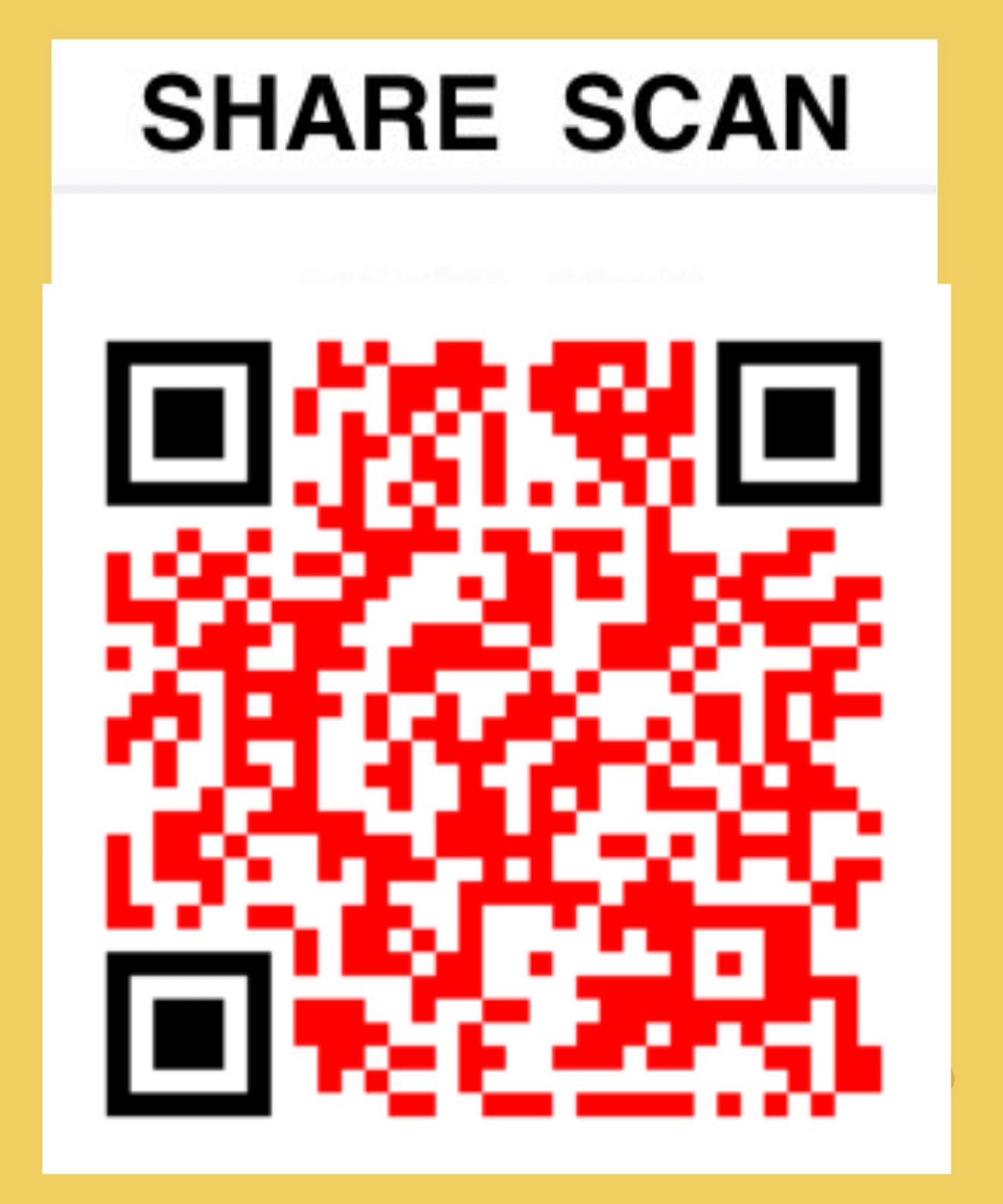 Red QR code labeled "SHARE SCAN