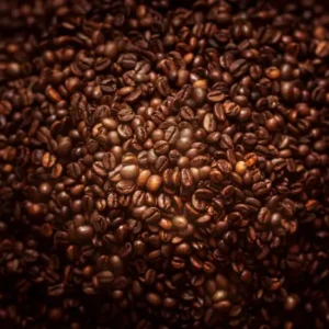 Close-up of roasted coffee beans
