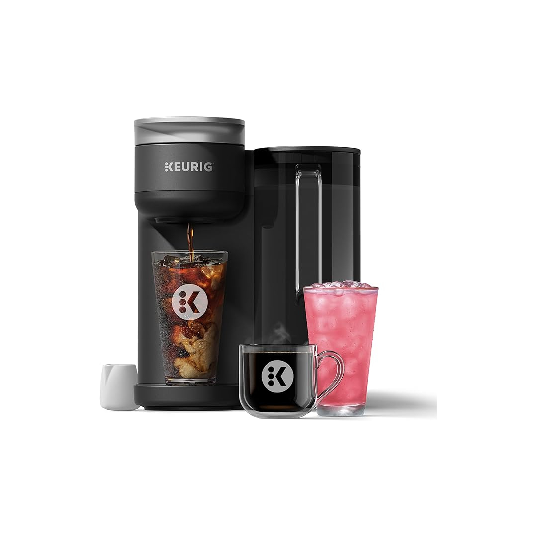 Keurig coffee maker with iced and hot drinks